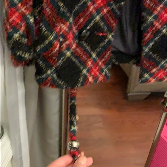 Hanii Y Tartan Cropped 3/4 Coat - Picture 5 of 8